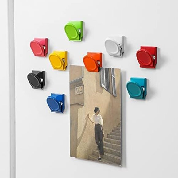 Magnetic Clips, 32pcs Colored Metal Clips for Refrigerator, Whiteboard & Photos - Picture 8 of 8